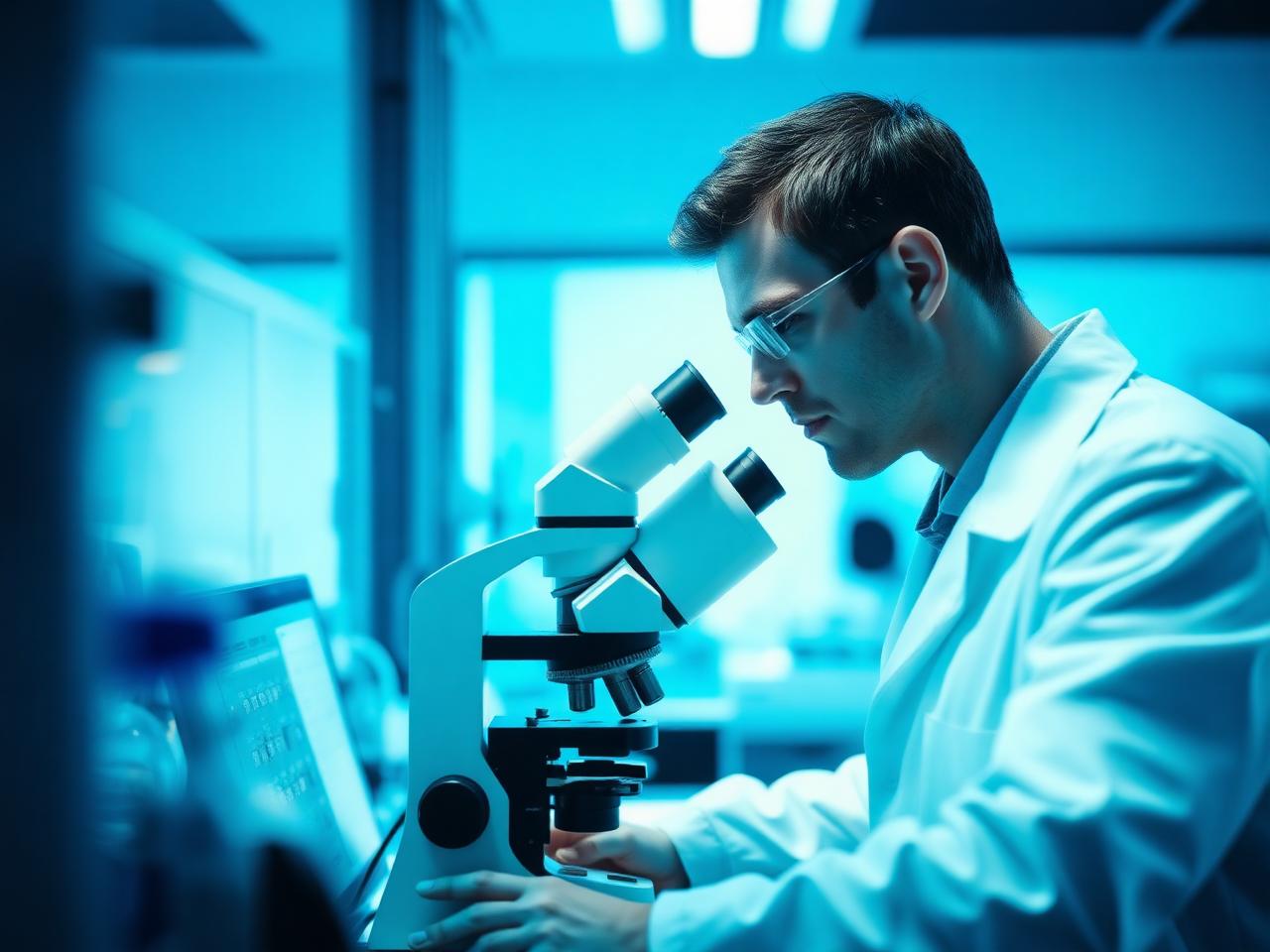 Researcher working on Duchenne muscular dystrophy